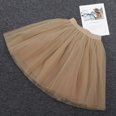 Women's Knee Length Tulle Skirt