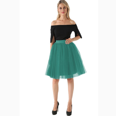 Women's Knee Length Tulle Skirt