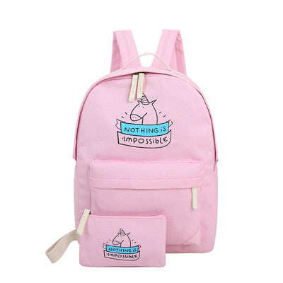 2pcs/set Unicorn Backpack & Makeup Bag Set - Well Pick