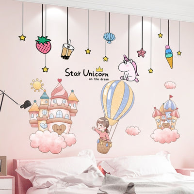 DIY Unicorn Bedroom Wall Stickers