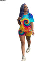 Tie-Dye Printed Short/T-shirt Set