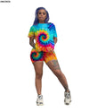 Tie-Dye Printed Short/T-shirt Set