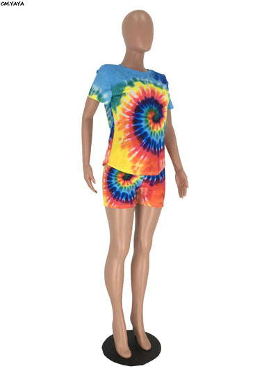 Tie-Dye Printed Short/T-shirt Set